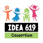 Consortium of State IDEA 619 Coordinators logo, the logo depicts four cartoon children in various colors